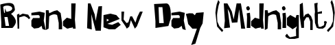 Brand New Day (Midnight) Font