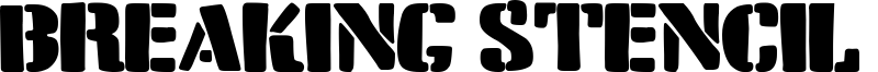 Breaking Stencil News Font