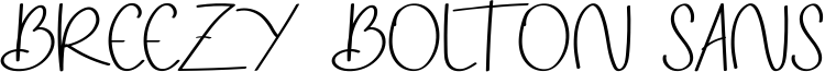 Breezy Bolton Sans Font