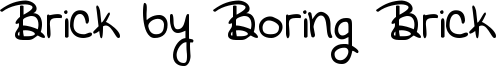Brick by Boring Brick Font