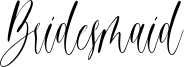 Bridesmaid Font