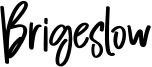Brigeslow Font