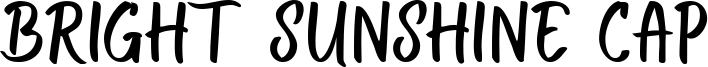 Bright Sunshine Cap Font