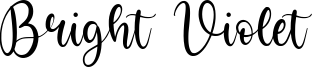 Bright Violet Font