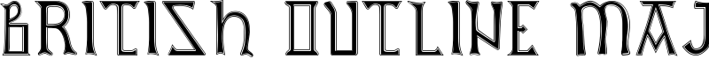 British Outline Majuscules Font