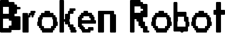 Broken Robot Font