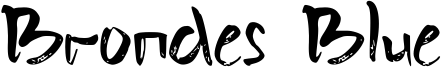 Brondes Blue Font
