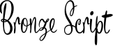 Bronze Script Font