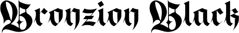 Bronzion Black Font