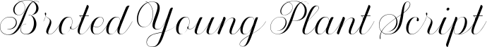 Broted Young Plant Script Font