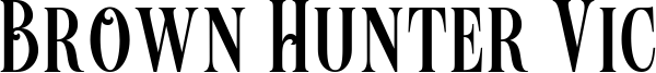 Brown Hunter Vic Font