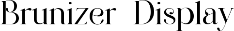 Brunizer Display Font