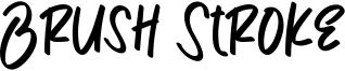 Brush Stroke Font