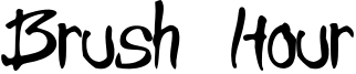 Brush Hour Font