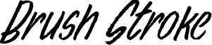 Brush Stroke Font