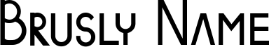 Brusly Name Font