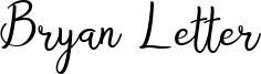 Bryan Letter Font