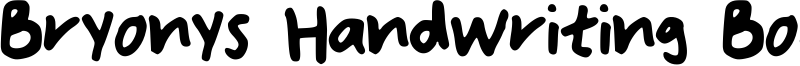 Bryonys Handwriting Bold Font