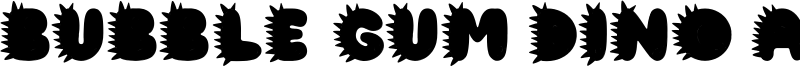 Bubble Gum Dino Alphabet Font