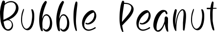 Bubble Peanut Font