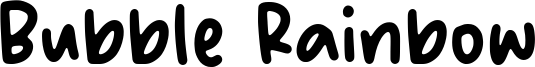 Bubble Rainbow Font