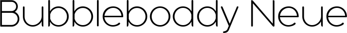 Bubbleboddy Neue Font