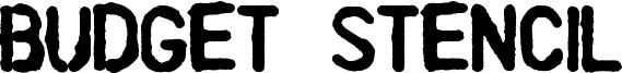Budget Stencil Font