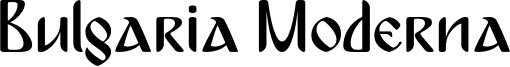 Bulgaria Moderna Font
