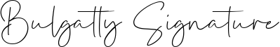 Bulgatty Signature Font