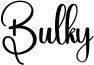Bulky Font