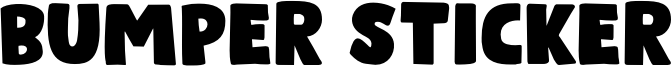 Bumper Sticker Font