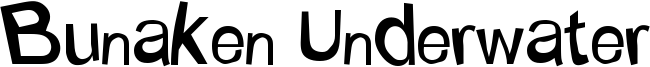 Bunaken Underwater Font