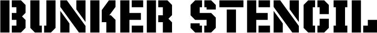 Bunker Stencil Font