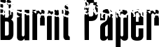 Burnt Paper Font