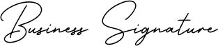 Business Signature Font