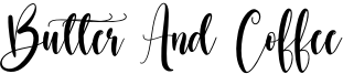 Butter And Coffee Font