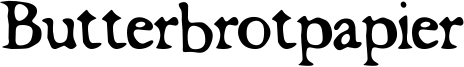 Butterbrotpapier Font