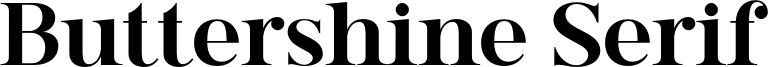 Buttershine Serif Font