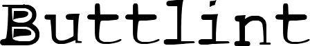 Buttlint Font