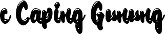 c Caping Gunung Font