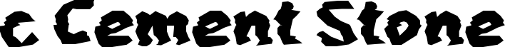 c Cement Stone Font