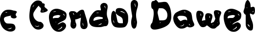 c Cendol Dawet Font