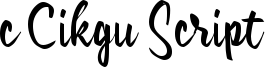 c Cikgu Script Font