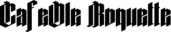CafeOle Roquette Font