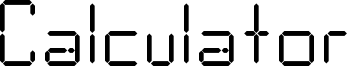 Calculator Font