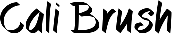 Cali Brush Font