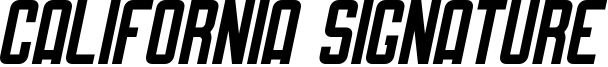 California Signature Font