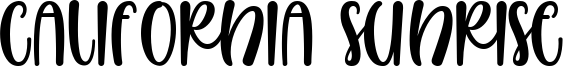 California Sunrise Font