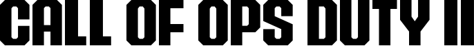 Call of Ops Duty II Font