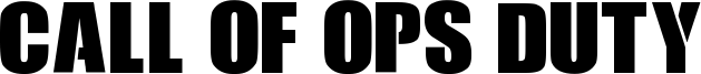Call of Ops Duty Font